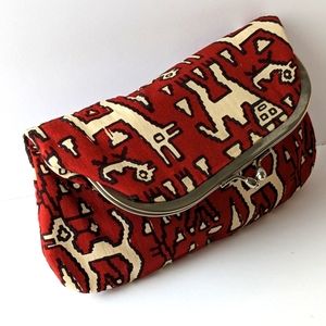 Handmade | Vintage Aztec Kiss Lock Clutch purse by Artisan in Peru